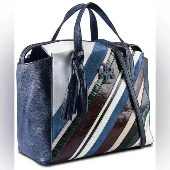 Tory Burch Thea Pieced Leather Mini Slouchy  Satchel - Picture 2 of 8